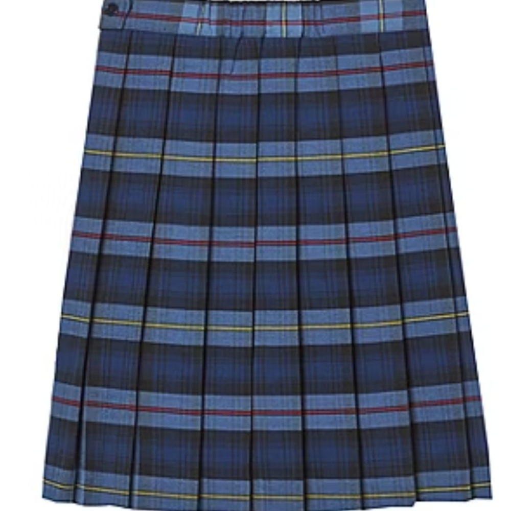 French Toast Girls Pleated Blue Plaid Skirt Size 12 Preppy Acadamia
